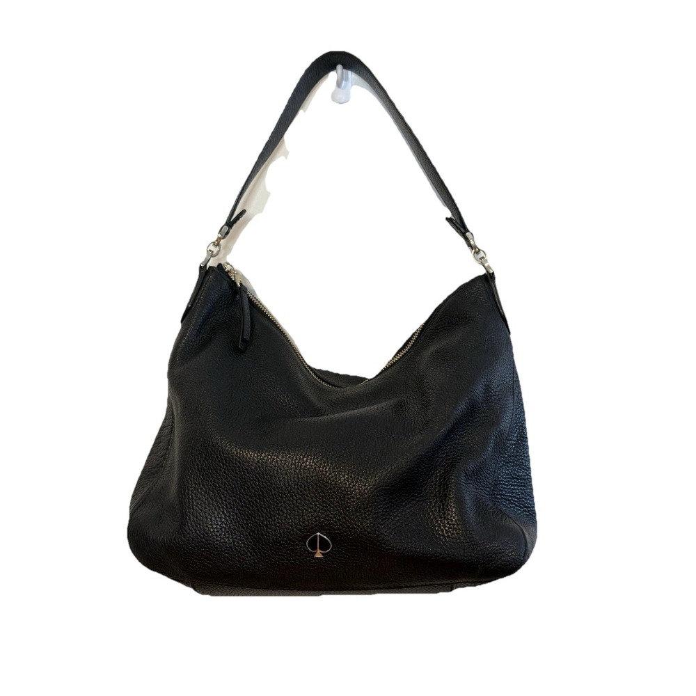Kate Spade New York Black Pebbled Leather Shoulder Bag Polly Medium Crossbody - Picture 2 of 16